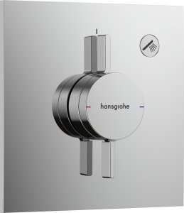 hansgrohe DuoTurn E - concealed shower fitting for 1 outlet, square shower mixer, single lever mixer for iBox univers 1