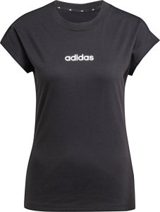 Adidas adidas Women's Essentials LINEAR Cotton T-Shirt, Black/White, XL 2