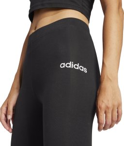 adidas Women's Essentials LINEAR Cotton Leggings, Black/White, S 5