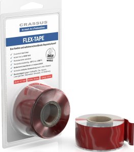 Crassus Flex-Tape, Flexible and Self-Fusing Repair Tape, 1 Piece, Red, CRA70602 1