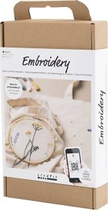 DIY Kit creativ company Starter Craft Set Embroidery Flower - perfect complete set for beginners to 15