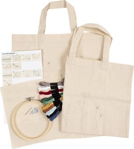 DIY Kit creativ company Starter Craft Set Embroidery Flower - perfect complete set for beginners to 6