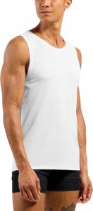 Odlo Men's ACTIVE F-DRY LIGHT ECO Baselayer Tank Top with Crew Neck, White, XL 1