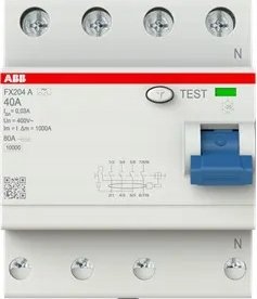 ABB Stotz FI-switch type A, 40A, 30mA FX204 A-40/0.03 1