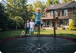 Trampolina ogrodowa Neo-Sport Trampolina ogrodowa 6ft/183cm z siatką zewnętrzną i drabinką 6