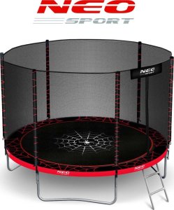 Trampolina ogrodowa Neo-Sport Trampolina ogrodowa 6ft/183cm z siatką zewnętrzną i drabinką 8