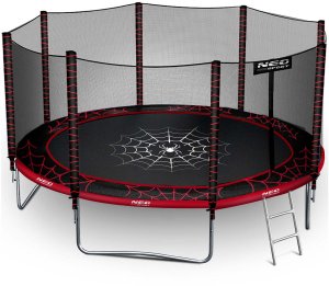 Trampolina ogrodowa Neo-Sport Trampolina ogrodowa 12ft/374cm z siatką zewnętrzną i drabinką 2