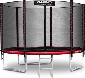 Trampolina ogrodowa Neo-Sport Trampolina ogrodowa 8ft/252cm z siatką zewnętrzną i drabinką 2