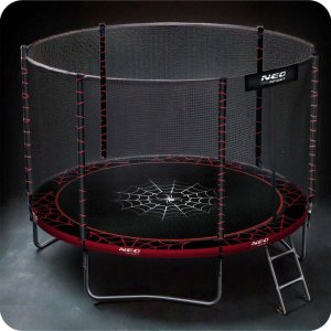 Trampolina ogrodowa Neo-Sport Trampolina ogrodowa 8ft/252cm z siatką zewnętrzną i drabinką 5