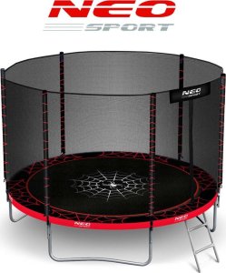 Trampolina ogrodowa Neo-Sport Trampolina ogrodowa 8ft/252cm z siatką zewnętrzną i drabinką 8