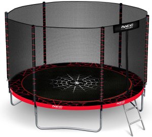 Neo-Sport Trampolina ogrodowa 10ft/312cm z siatką zewnętrzną i drabinką 3