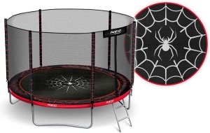 Neo-Sport Trampolina ogrodowa 10ft/312cm z siatką zewnętrzną i drabinką 4