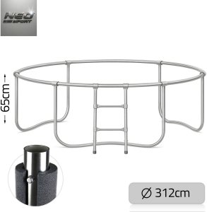 Neo-Sport Trampolina ogrodowa 10ft/312cm z siatką zewnętrzną i drabinką 6