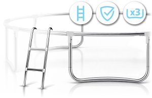 Neo-Sport Trampolina ogrodowa 10ft/312cm z siatką zewnętrzną i drabinką 9