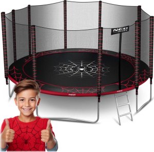 Trampolina ogrodowa 15ft/465cm z siatką zewnętrzną i drabinką Neo-Sport EDUKAMP 1