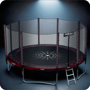 Neo-Sport Trampolina ogrodowa 15ft/465cm z siatką zewnętrzną i drabinką 5