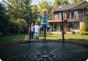 Neo-Sport Trampolina ogrodowa 15ft/465cm z siatką zewnętrzną i drabinką 6
