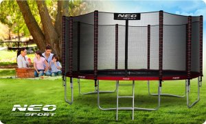 Neo-Sport Trampolina ogrodowa 15ft/465cm z siatką zewnętrzną i drabinką 7