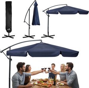 Plonos Parasol ogrodowy składany 6 segmentowy 350 cm z pokrowcem PL-880 1