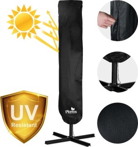 Plonos Parasol ogrodowy składany 6 segmentowy 350 cm z pokrowcem PL-880 13