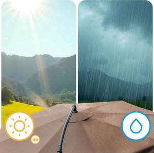 Plonos Parasol ogrodowy składany 6 segmentowy 350 cm z pokrowcem PL-880 14