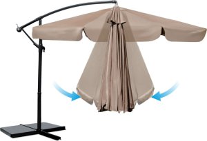 Plonos Parasol ogrodowy składany 6 segmentowy 350 cm z pokrowcem PL-880 5