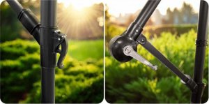 Plonos Parasol ogrodowy składany 6 segmentowy 350 cm z pokrowcem PL-880 9