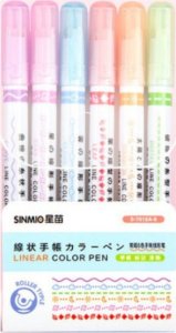 Zestaw Pisaków Wzorki Szlaczki Ozdobne Kolorowe 6 Szt EDUKAMP 3