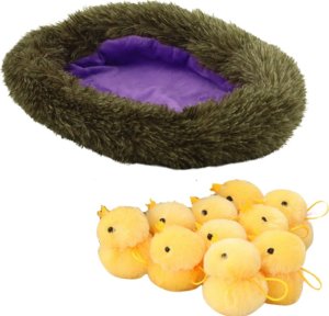 Pluszowa Kura Z Kurczakami 10 szt Gniazdo Rusza Się Dźwięki LEAN Toys 2