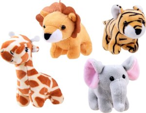 Jokomisiada Maskotka Safari Słoń Lew Tygrys Żyrafa pluszak zabawka ZA4415 2