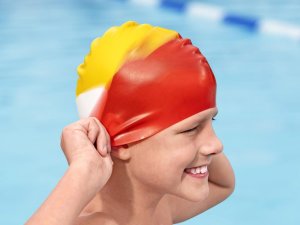 Bestway Silikonowy czepek kąpielowy basenowy dla dzieci KOLOROWY 3+ 26049 8