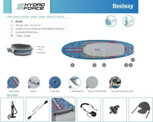 Bestway Zestaw Deska SUP z oparciem Hydro-Force 2w1 305cmx84cmx15cm 6532B 14