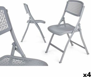 Składanego Krzesła GiftDecor ZJ-Y59GR Szary 59 x 50 x 82 cm 108 x 13,5 x 50 cm (4 Sztuk) 1