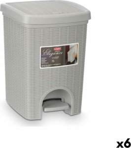 Kosz na Śmieci Stefanplast 30798 Jasnoszary Plastikowy 20 L (6 Sztuk) 1