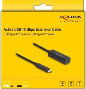 Kabel USB Delock USB-C - USB-C 5 m Czarny (80028) 2