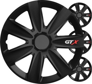 Kołpaki samochodowe 4szt. komplet gtx czarny carbon 14" cali color box 1
