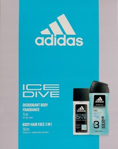 Adidas Zestaw Men Ice Dive Dezodorant Atomizer 75ML   Żel Pod Prysznic 250ML 1