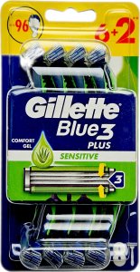 Gillette Blue3 Jednorazowe Maszynki do golenia Sensitive 6 2szt 1