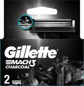 Gillette MACH3 Wkład Charcoal 2szt 2
