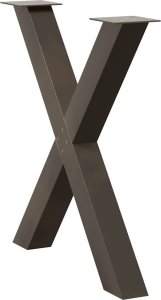 vidaXL Nogi do stołu jadalnianego, 3 szt., 70x(72-73) cm, stal 4