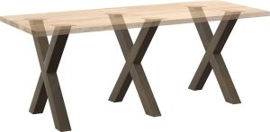 vidaXL Nogi do stołu jadalnianego, 3 szt., 70x(72-73) cm, stal 8