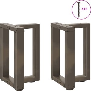 vidaXL Nogi do stolika kawowego, 2 szt., 38x25x(42-43) cm, stal 3