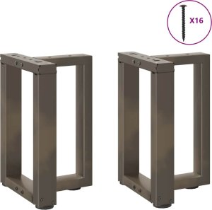 vidaXL Nogi do stolika kawowego, 2 szt., 28x25x(42-43) cm, stal 4
