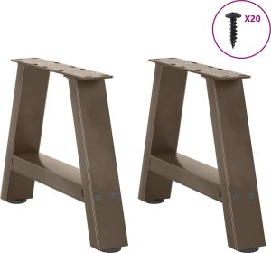 vidaXL Nogi do stolika kawowego, 2 szt., 40x(30-31) cm, stal 3