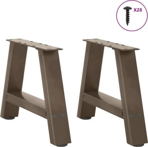 vidaXL Nogi do stolika kawowego, 2 szt., 50x(30-31) cm, stal 3