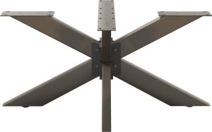 vidaXL Noga stolika kawowego, stal, 98x58x(42-43) cm, stal 3