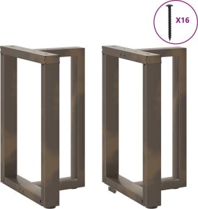 Nogi do stołu jadalnianego, 2 szt., 50x35x(72-73) cm, stal 3