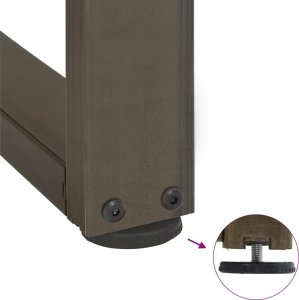 Nogi do stołu jadalnianego, 2 szt., 50x35x(72-73) cm, stal 9