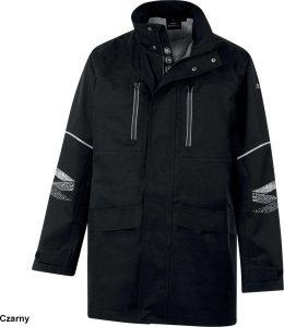 GRAFIZ - Lekka kurtka parka przeciwdeszczowa niepprzemakalna wiatroodporna kaptur odpinany 4 kieszenie membrana antybakteryjna z grafenu szwy uszczelniane płótno 100% poliester z recyklingu XL 1
