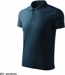 Pique Polo Free - ADLER - Pique Polo Free - Koszulka polo męska, 200 g/m2, 65 % bawełna, 35 % poliester, 85 % bawełna, 15 % - granatowy L 1
